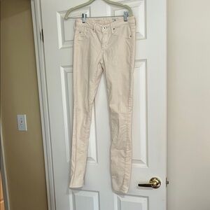 AG Adriano Goldschmied off white/ cream corduroy Leggings